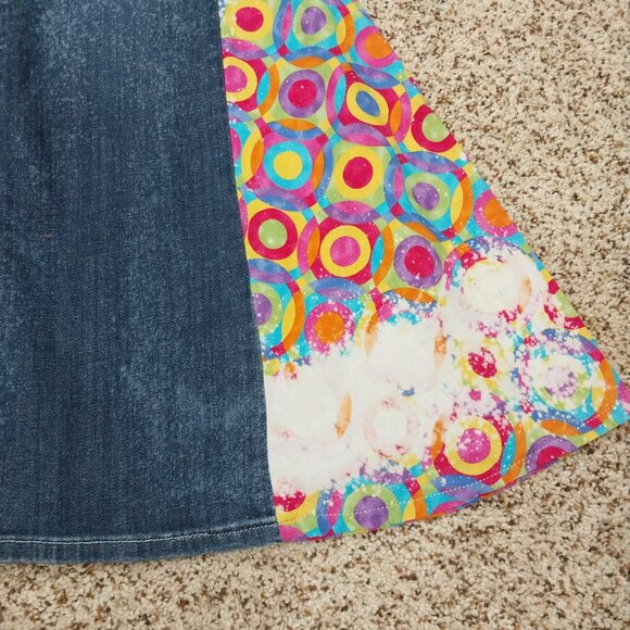 3323 Size 10m Lee Slender Secret Upcycled Bleached Bell-Bottoms. - Picture 2 of 7